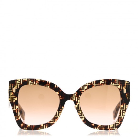 FENDI Acetate FF 53mm Sunglasses 0435/S Tortoise - Picture 2 of 8